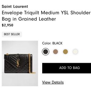 Ysl medium envelope bag